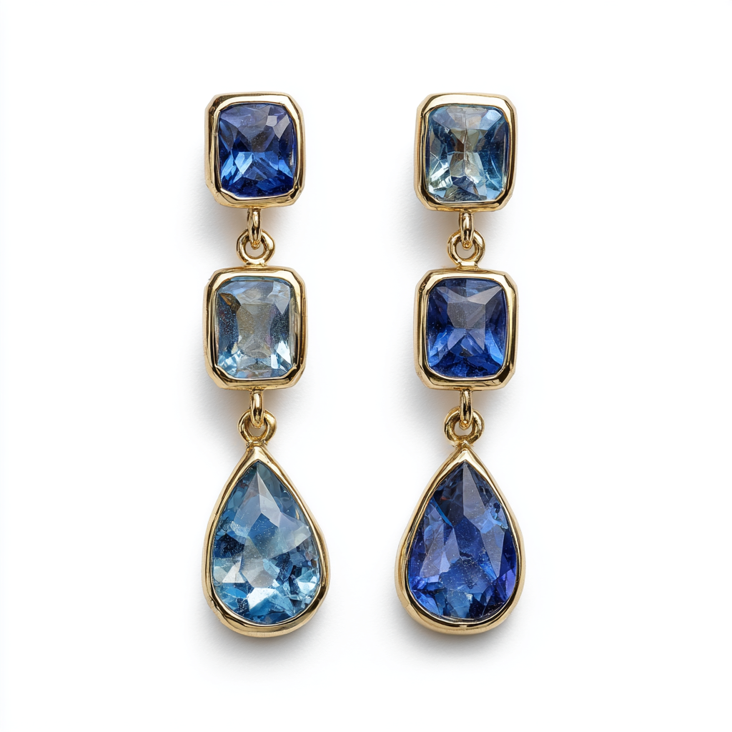 Sapphire Drop Earrings